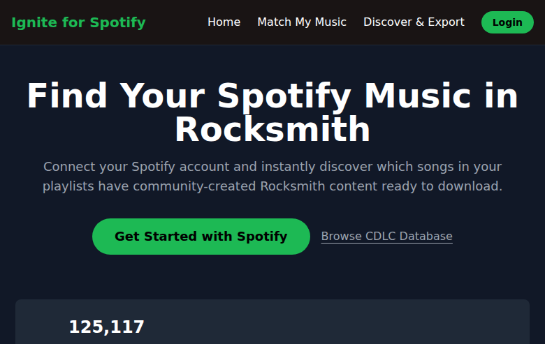 Screenshot of Ignite for Spotify